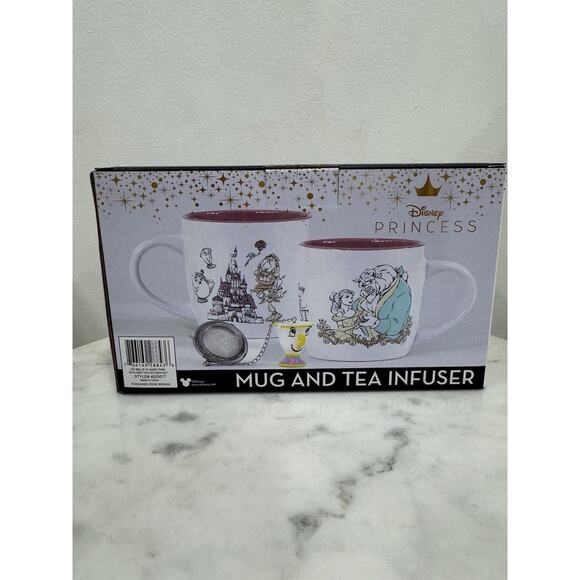 Disney Princess Beauty And The Beast Mug And Tea Infuser - Brand New - Picture 4 of 6